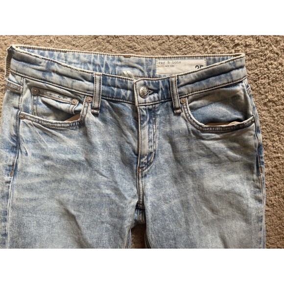 Rag & Bone Dre Jeans Womens 25 Low Rise Slim Boyfriend Slouchy Distressed Denim - Picture 3 of 11
